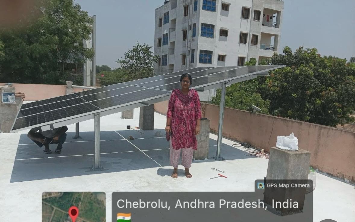 Solar installation in Chebrolu, Andhra Pradesh