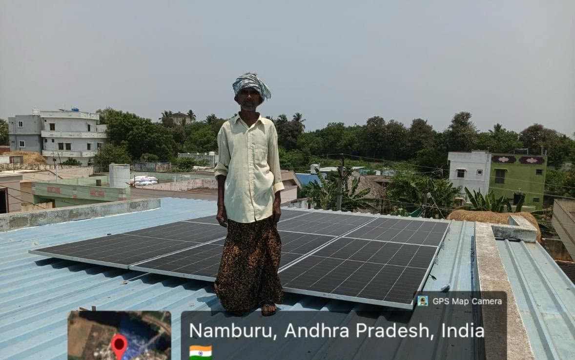Solar installation in Namburu, Andhra Pradesh