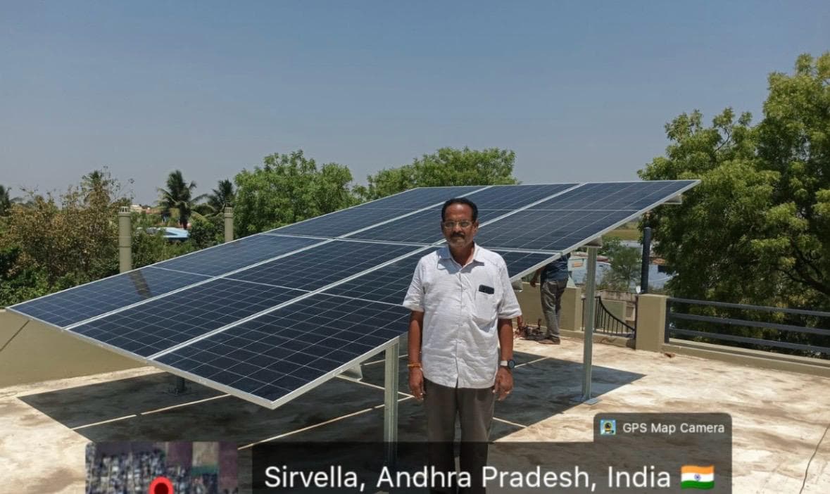 Solar installation in Sirvella, Andhra Pradesh